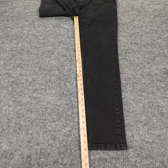 The Perfect Jean‎ NYC Mens 36x32 Black Slim Fit Straight Denim Jeans Stretch - Picture 6 of 12